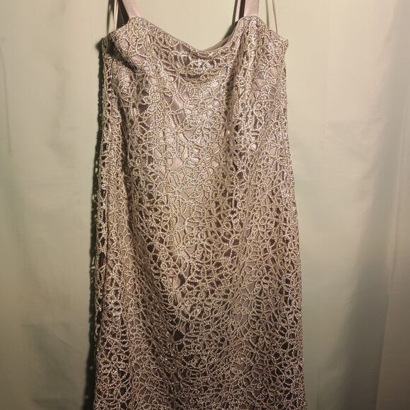 Elegant Lace Cocktail Dress – Sleeveless Mauve Overlay Party Dress - Picture 4 of 4